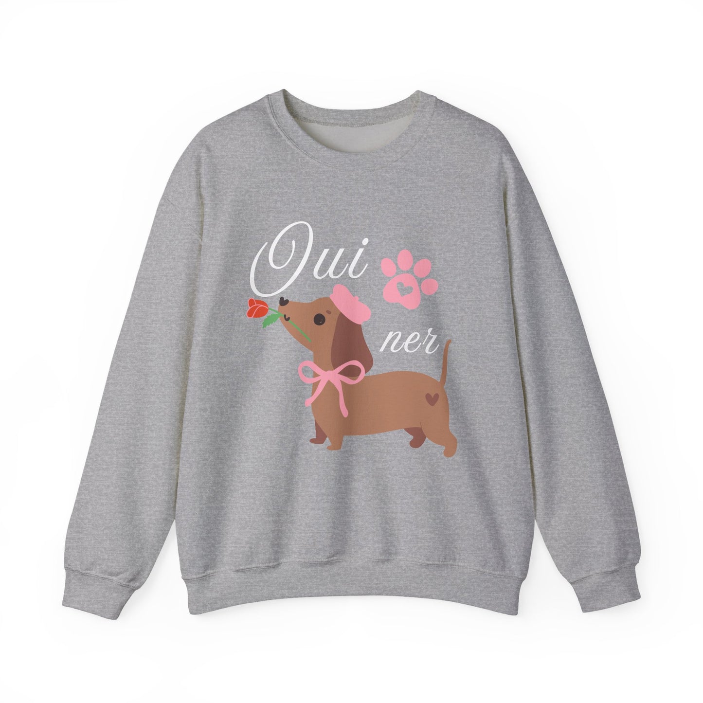 “Oui Ner” Dachshund- Unisex Crewneck Sweatshirt