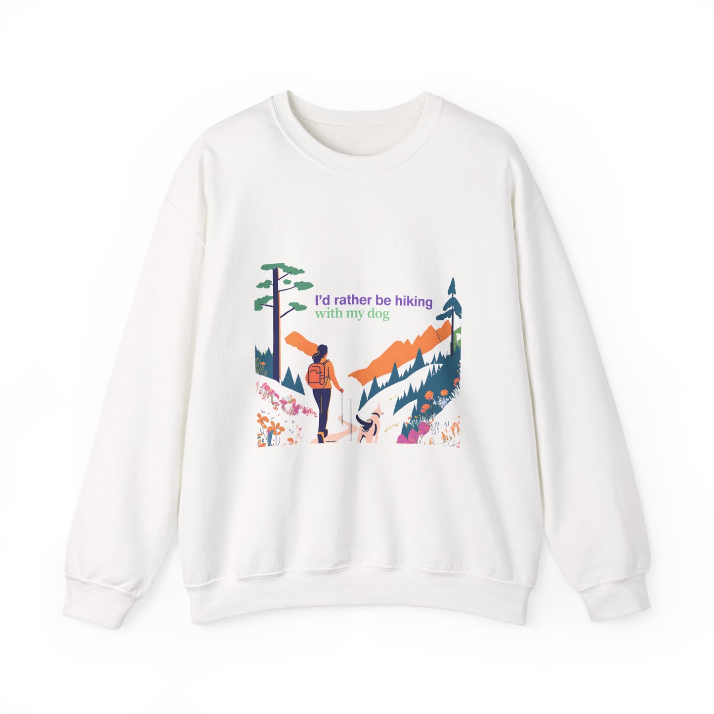 I'd rather be hiking with my dog - Crewneck Sweatshirt