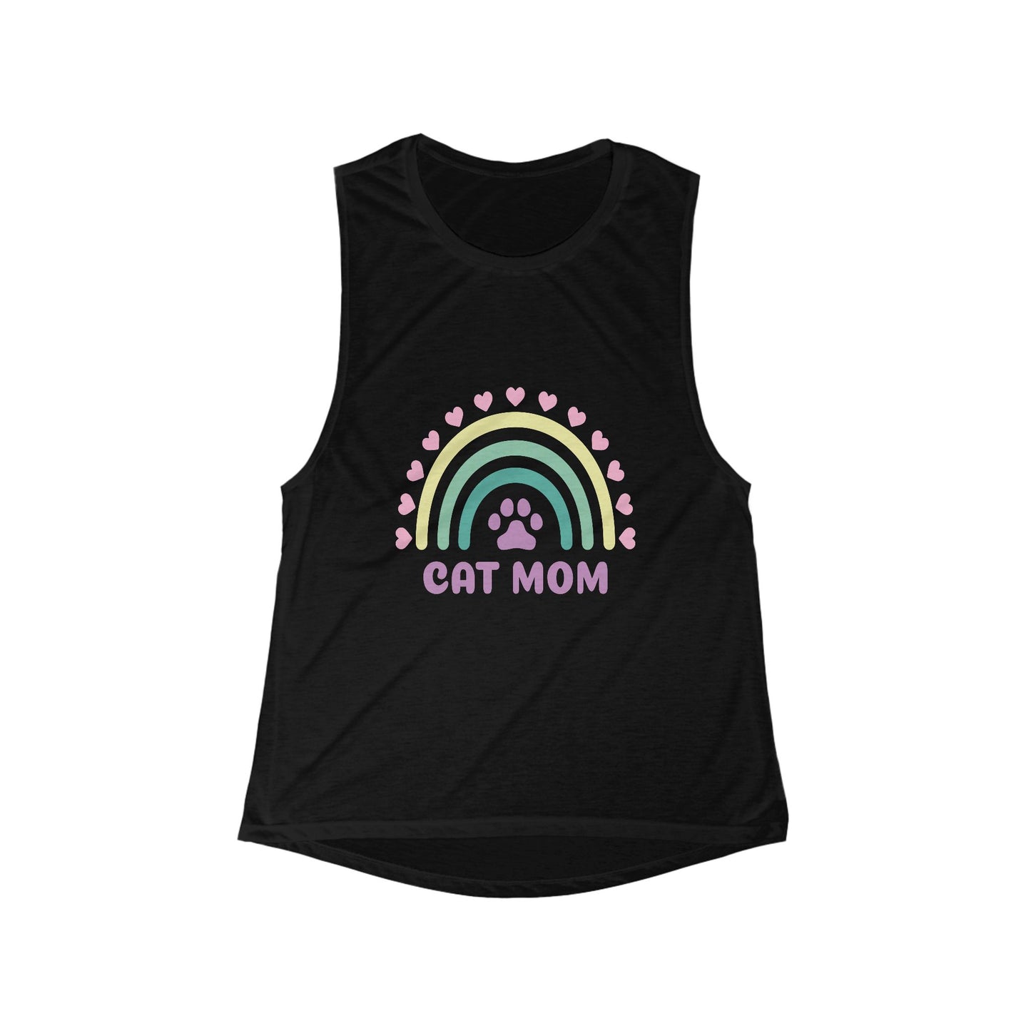 Cat Mom - Women's Flowy Muscle Tank