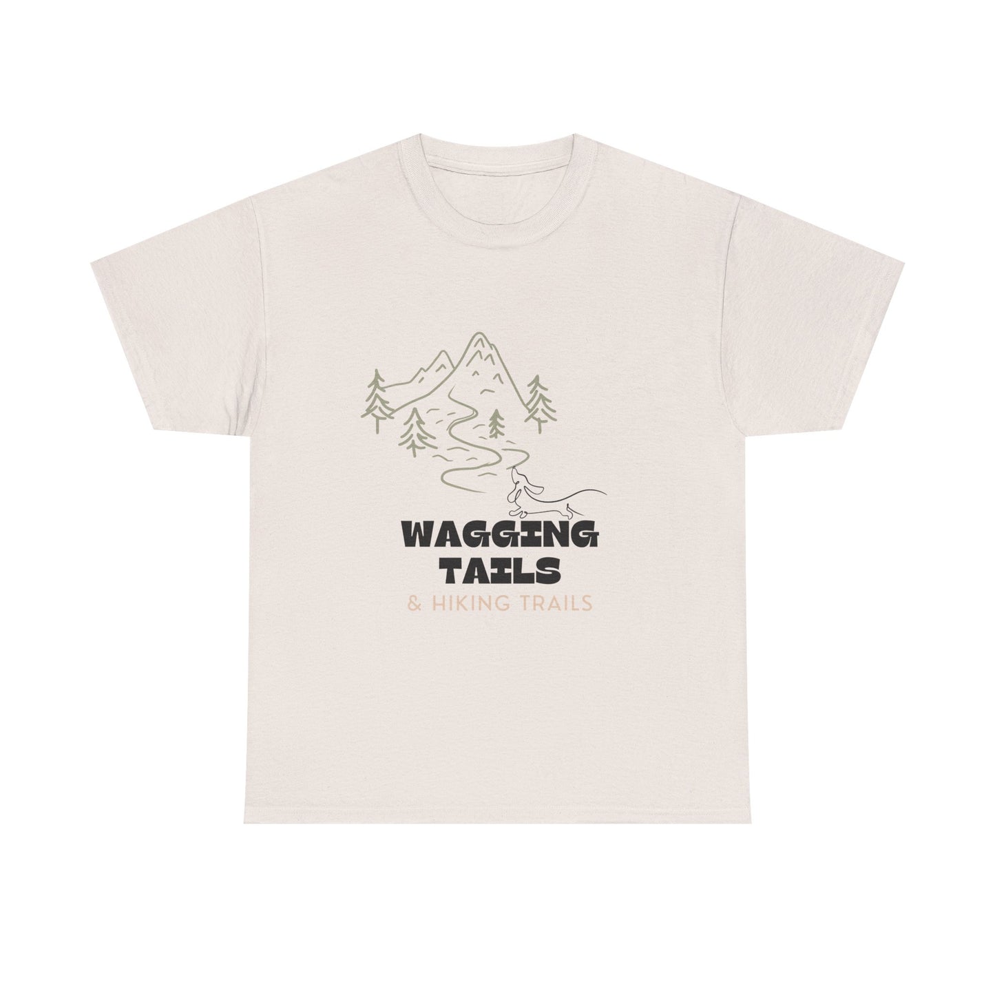 Wagging Tails Hiking Trails - Unisex Heavy Cotton Tee