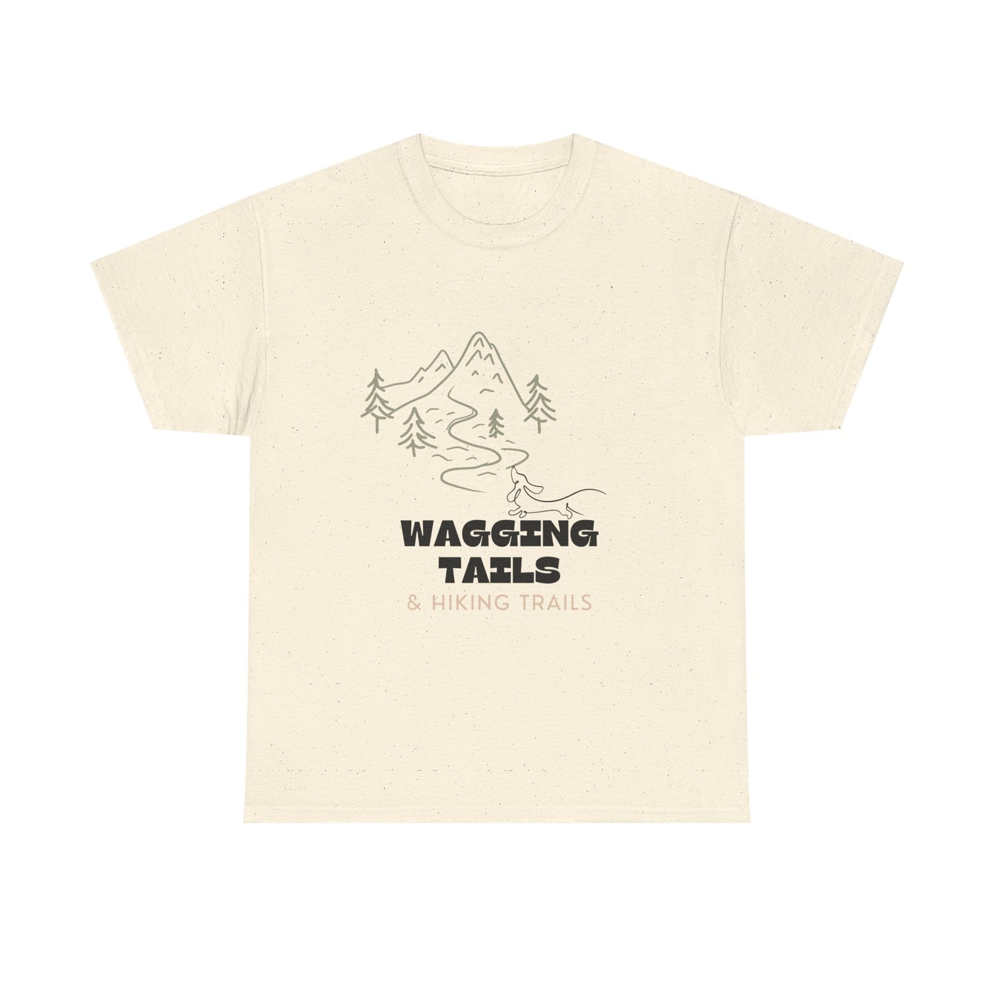 Wagging Tails Hiking Trails - Unisex Heavy Cotton Tee
