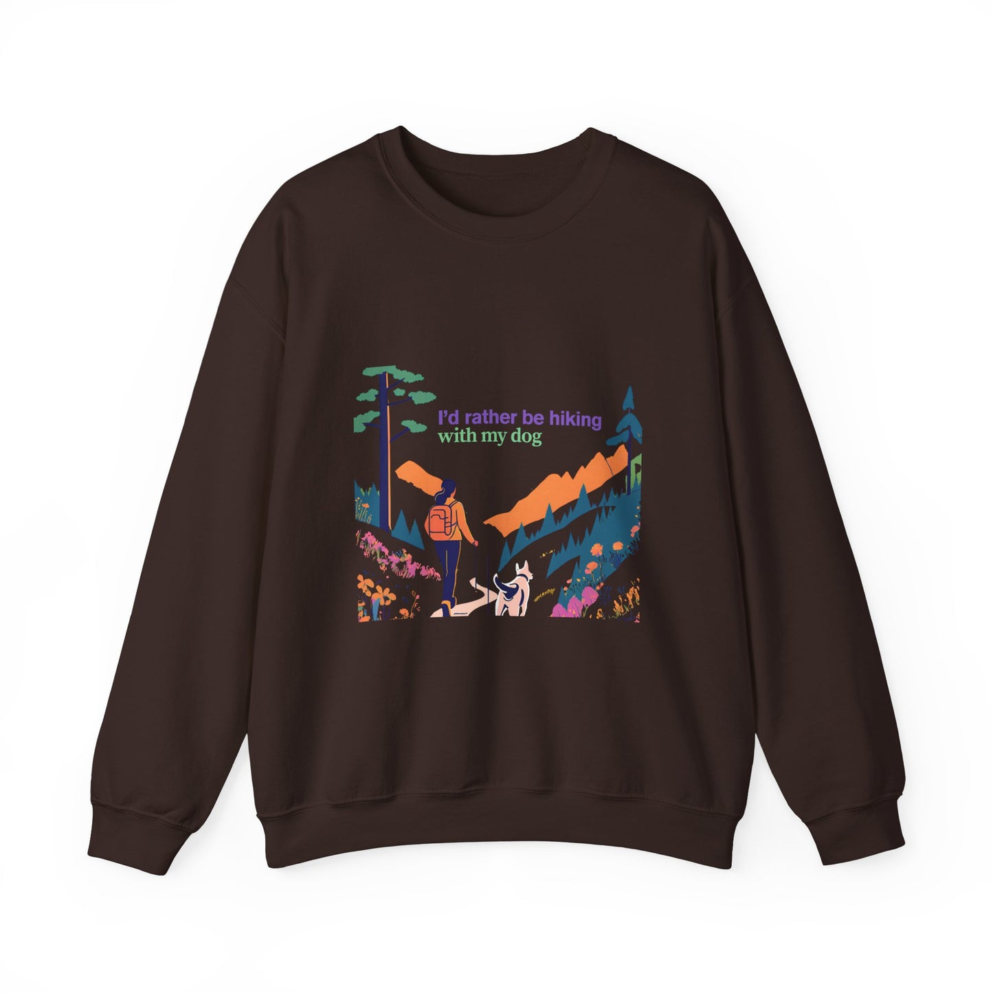 I'd rather be hiking with my dog - Crewneck Sweatshirt