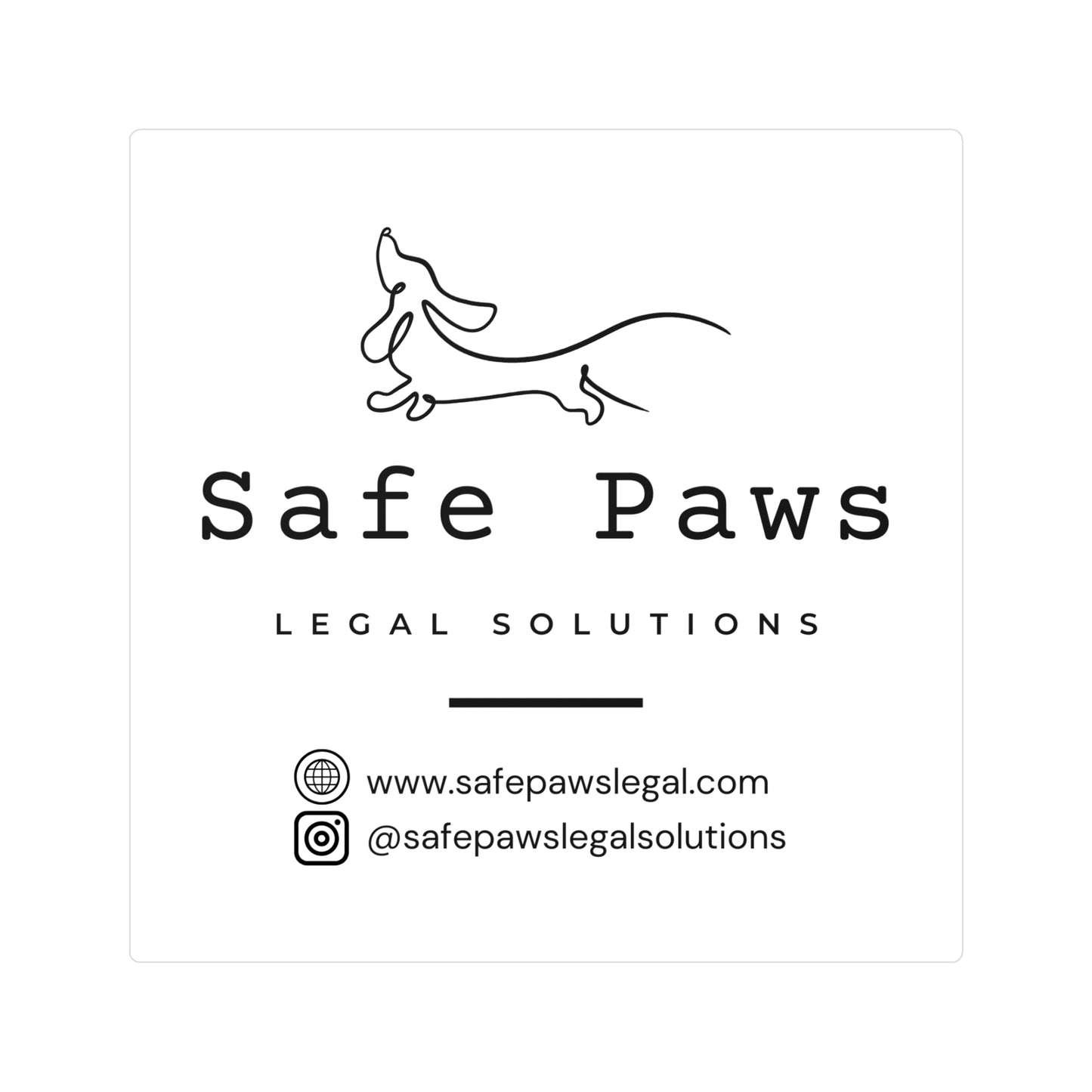 Safe Paws - 4x4 Vinyl Sticker