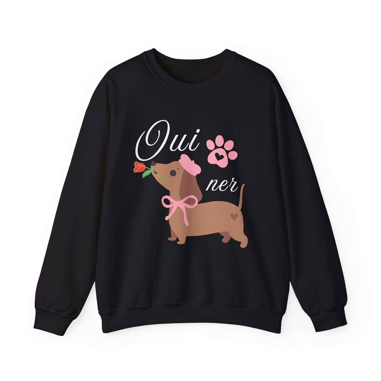 “Oui Ner” Dachshund- Unisex Crewneck Sweatshirt