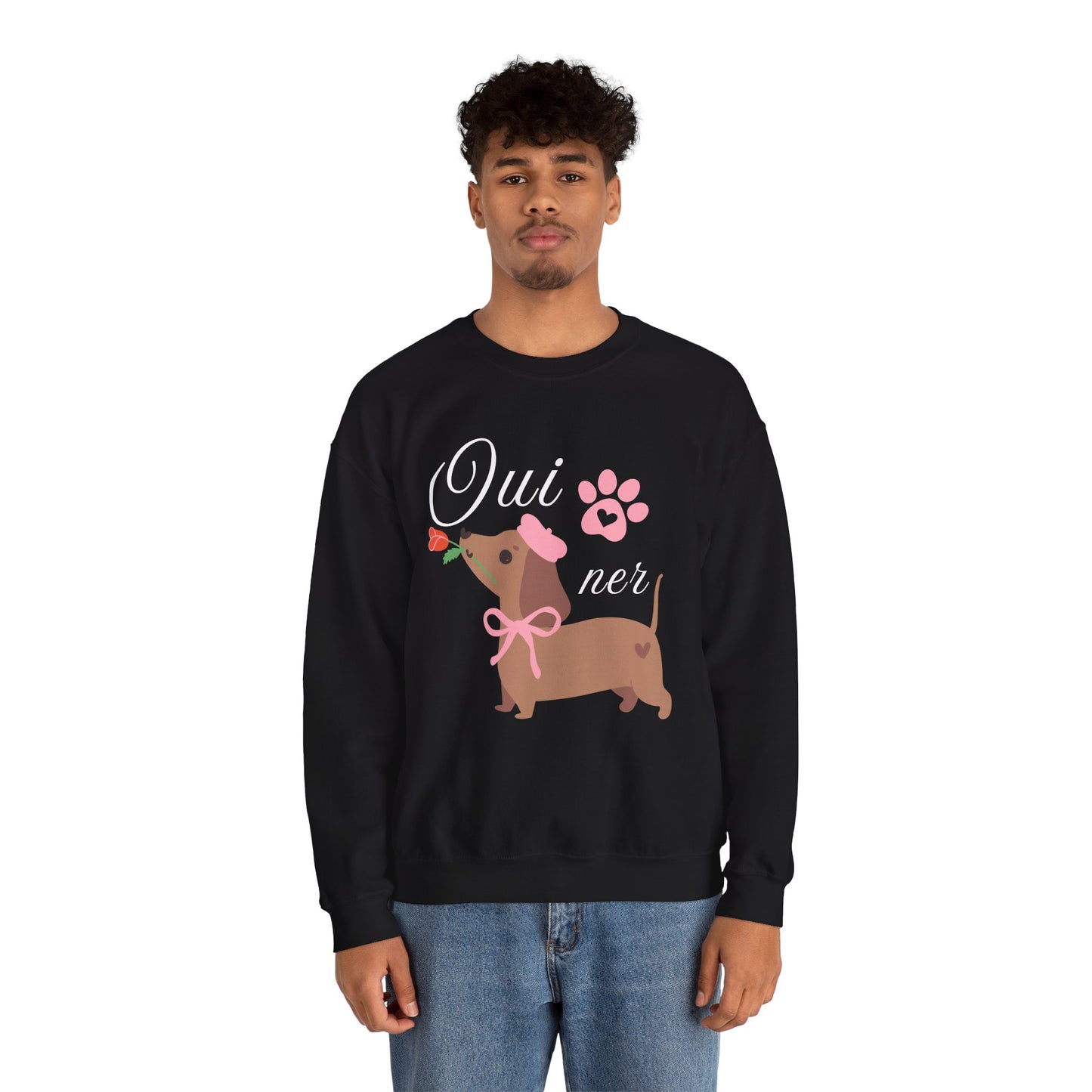 “Oui Ner” Dachshund- Unisex Crewneck Sweatshirt