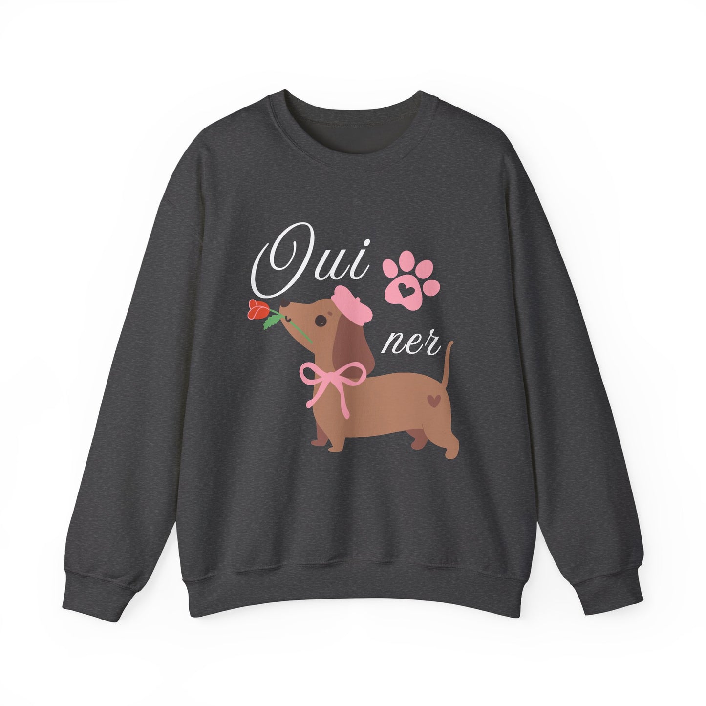 “Oui Ner” Dachshund- Unisex Crewneck Sweatshirt