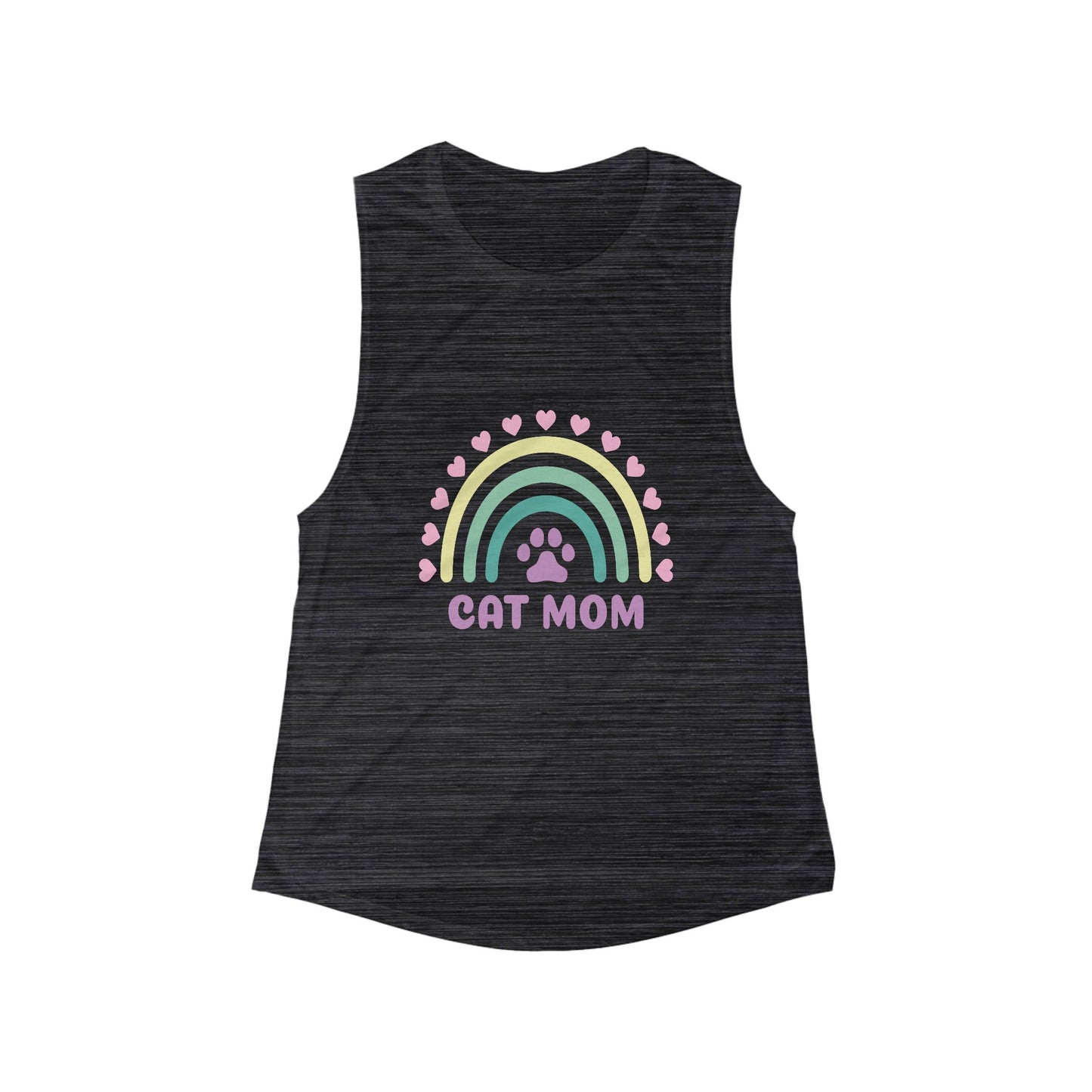 Cat Mom - Women's Flowy Muscle Tank