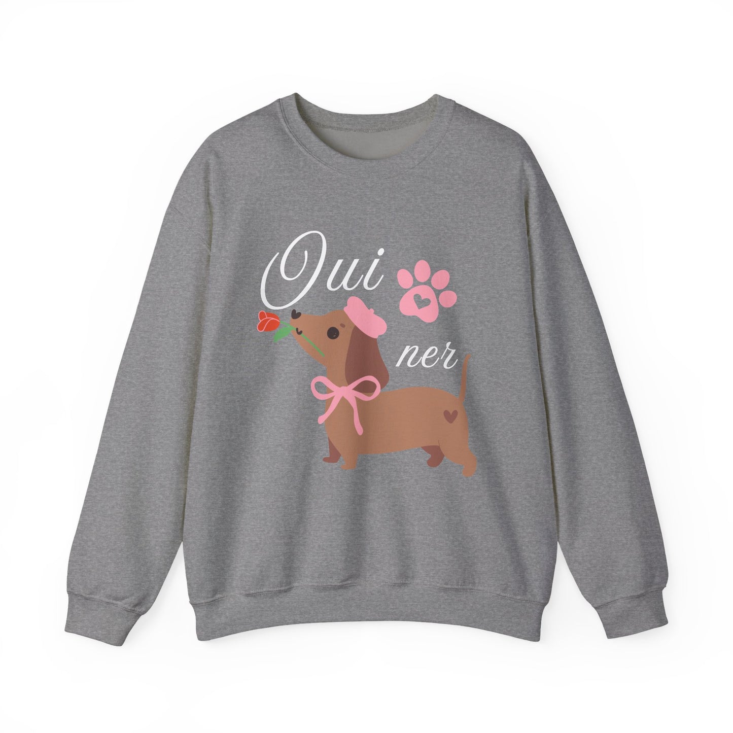 “Oui Ner” Dachshund- Unisex Crewneck Sweatshirt