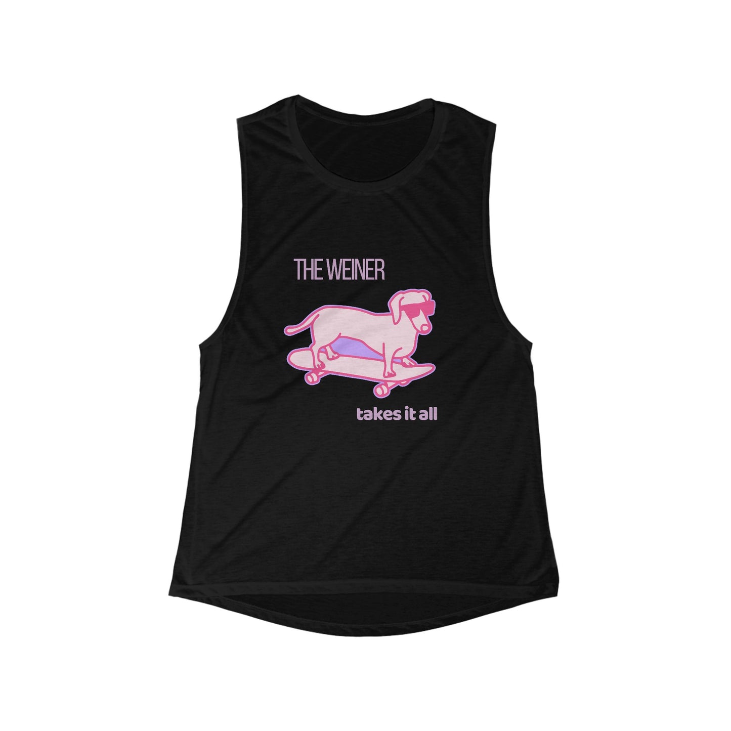 The Weiner Takes it All - Women's Flowy Muscle Tank