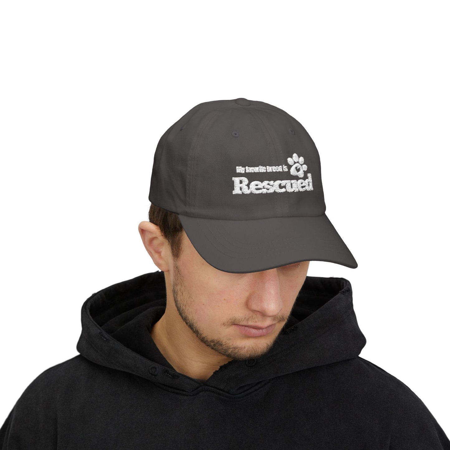 My Favorite Breed Is Rescued – Embroidered Classic Dad Cap