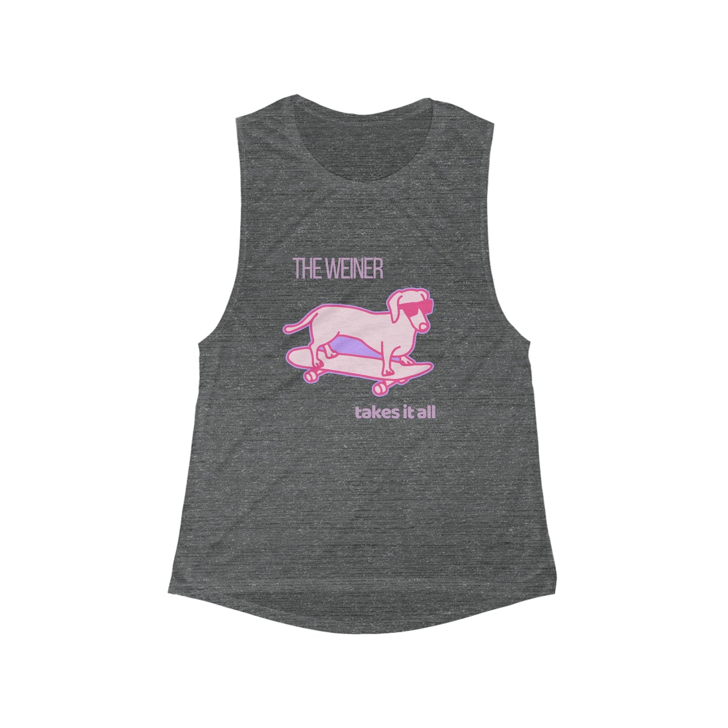 The Weiner Takes it All - Women's Flowy Muscle Tank