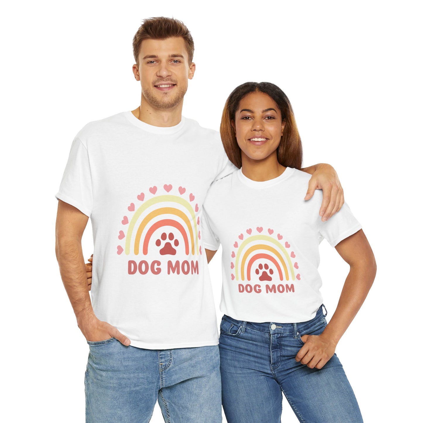 🌈 Dog Mom – Unisex Tee (Rainbow Edition)