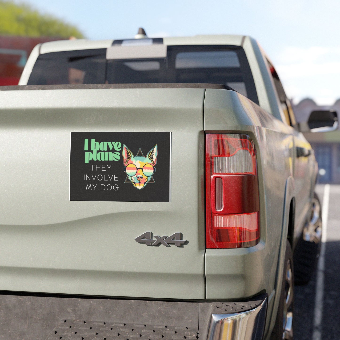 I Have Plans, They Involve My Dog – Car Magnet
