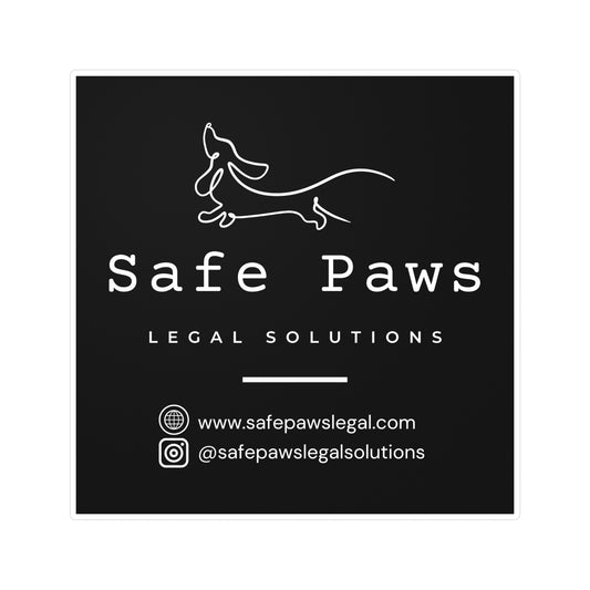 Safe Paws - 4x4 Vinyl Sticker (Black)