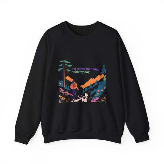 I'd rather be hiking with my dog -  Crewneck Sweatshirt