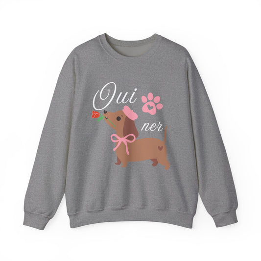 “Oui Ner” Dachshund- Unisex Crewneck Sweatshirt